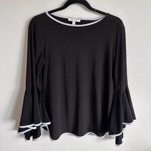 Dramatic Bell Sleeve Black top